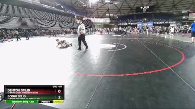 67 lbs Champ. Round 2 - Denton Omlid, Cherry Creek Wrestling Club vs Bodhi Selig, Sumner Panthers Jr. Wrestling