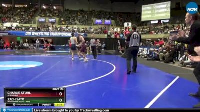 149 lbs Quarterfinal - Zach Sato, Wisconsin-Eau Claire vs Charlie Stuhl, Augsburg