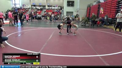 40 lbs Champ. Round 1 - Easton Wright, Oak Grove Youth vs Boone Moseley, Alexander City Youth Wrestling