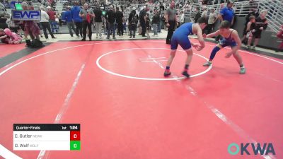 100 lbs Quarterfinal - Corbyn Butler, Newkirk Takedown Club vs Denver Wolf, Wolfpak Wrestling