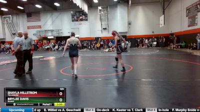 125 lbs Champ. Round 1 - Shayla Hillstrom, Tillamook vs Brylee Davis, Banks