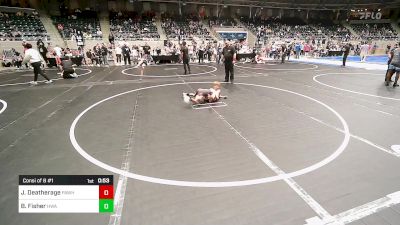 61 lbs Consi Of 8 #1 - Jackson Deatherage, Pawhuska Elks Takedown vs Beau Fisher, HURRICANE WRESTLING ACADEMY