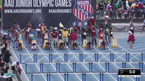 Youth Girls' 100m Hurdles Championship, Semi-Finals 9 - Age 13