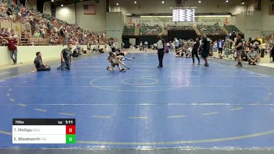 70 lbs Consi Of 4 - Titus Phillips, Rockmart Takedown Club vs Elijah Bloodworth, The Storm Wrestling Center