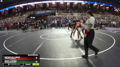 157 1A Quarterfinal - Enzo Gamba, Fernandina Beach vs Nicholas Lopez, Cardinal Gibbons