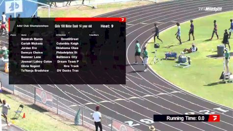 Youth Girls' 100m, Prelims 9 - Age 14