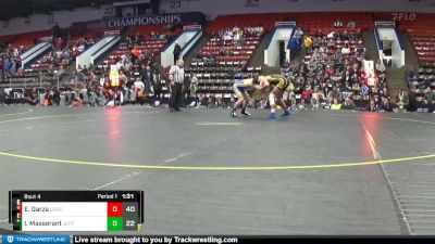 120 lbs Quarterfinals (8 Team) - Issac Masserant, Monroe Jefferson HS vs Ethan Garza, Goodrich HS