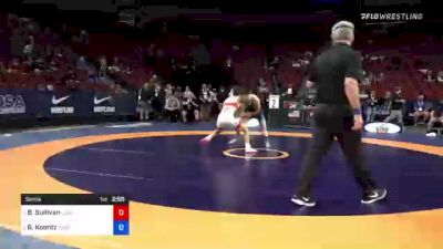 55 kg Semis - Billy Sullivan, Legends Of Gold Las Vegas vs Brady Koontz, Titan Mercury Wrestling Club