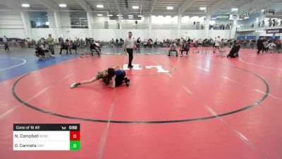 91 lbs Consi Of 16 #2 - Nicholas Campbell, None vs Dominic Cannata, Smitty's Wrestling Barn