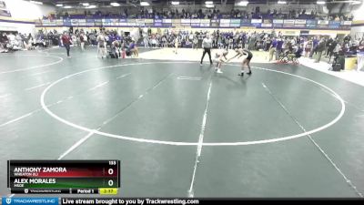 133 lbs Cons. Round 5 - Anthony Zamora, Wheaton (IL) vs Alex Morales, MSOE