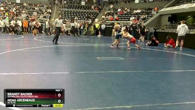 80 lbs Cons. Semi - Brandt Backer, Sutherland Youth Wrestling vs Noah Arceneaux, DC Elite