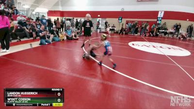 37-40 lbs Round 5 - Wyatt Cosson, Platte Valley Jr WC vs Landon Huegerich, Bear Cave WC