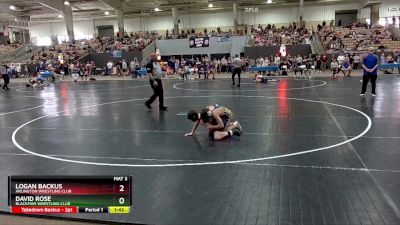 95 lbs Cons. Round 1 - Logan Backus, Arlington Wrestling Club vs David Rose, Blackman Wrestling Club