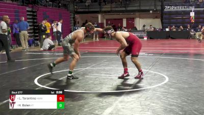 184 lbs Semifinal - Leonardo Tarantino, Harvard vs Hunter Bolen, Virginia Tech