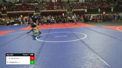 90 lbs Cons. Round 1 - Ames Heryford, Fort Benton Longhorn Wrestling vs Blake Helgeson, North Montana Wrestling Club