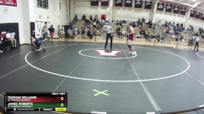 141 lbs Cons. Round 2 - James Roberts, St. Andrews University vs Thomas Williams, St. Thomas University