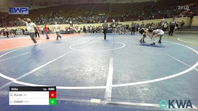 80 lbs Consi Of 8 #2 - Daxton Duran, Jay Wrestling Club vs Lane Collett, Checotah Matcats