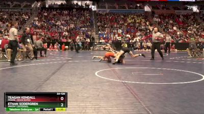 3A-126 lbs Champ. Round 1 - Teagan Kendall, Prairie, Cedar Rapids vs Ethan Sodergren, Ankeny Centennial