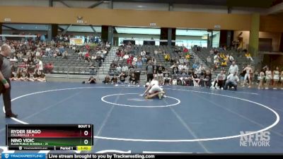 132 lbs Semifinals (8 Team) - Nino Vidic, Elgin Public Schools vs Ryder Seago, Collinsville