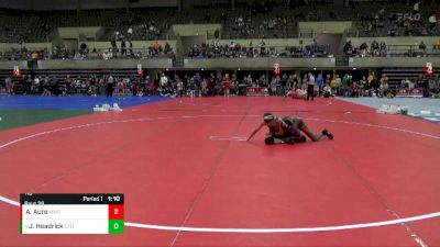 110 lbs Quarterfinal - James Headrick, CIWC / Team Intensity vs Aidan Aure, Menomonie Wrestling Club