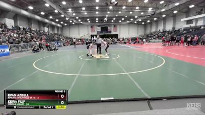 110 lbs Round 3 (3 Team) - Evan Azbell, Niagara Wheatfield Sr HS vs Keira Filip, Minisink Valley