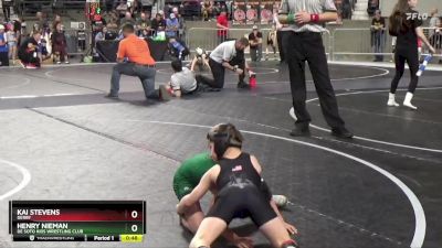 61 lbs Quarterfinal - Kai Stevens, Derby vs Henry Nieman, De Soto Kids Wrestling Club