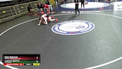 114 lbs 5th Place Match - Dakota Bestul, California vs Niko Birakos, Oakdale Wrestling Club