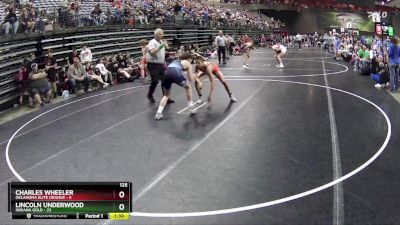 125 lbs Round 2 (6 Team) - Lincoln Underwood, Indiana Gold vs Charles Wheeler, Oklahoma Elite Orange