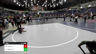 70 lbs Semifinal - Braedyn June, Team Grand Valley Elite vs Linkin Beard, Bear Cave