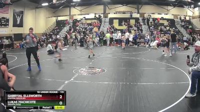 115 lbs 1st Place Match - Gabryial Ellsworth, Gaston Grizzlies vs Lukas Machicote, Unaffiliated