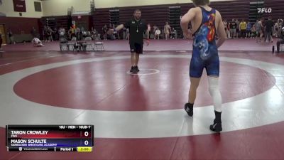 16UB-7 lbs Round 1 - Taron Crowley, FWA vs Mason Schulte, Sarbacker Wrestling Academy