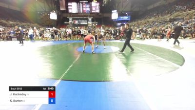 126 lbs Cons 16 #2 - Jake Hockaday, Indiana vs Kolter Burton, Idaho