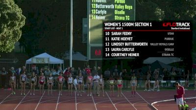 Women's 1500m, Heat 1 - Erin Teschuk mows down 1500m field in 4:15