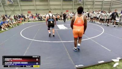 285 lbs Round 2 (8 Team) - Jeremy Marshall, Illinois vs Hunter Vander Heiden, Wisconsin Red