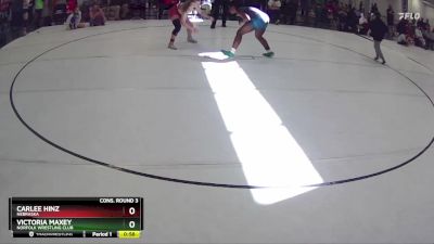 148 lbs Cons. Round 3 - Carlee Hinz, Nebraska vs Victoria Maxey, Norfolk Wrestling Club