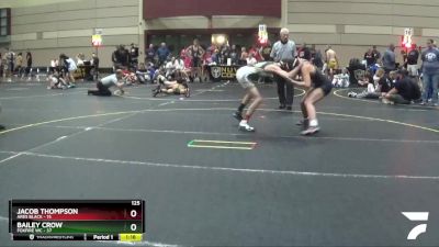 125 lbs Round 5 (6 Team) - Jacob Thompson, Ares Black vs Bailey Crow, Foxfire WC