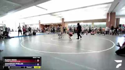 65-72 lbs Round 2 - Alexa Hegg, Legend Wrestling Club vs Savannah Phelan, Legacy Dragons