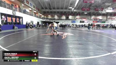 285 lbs Champ. Round 3 - Byron Pierce, Midway University vs Excell Brooks, Marian University (IN)