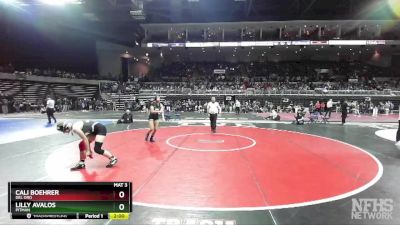 121 lbs Quarterfinal - Cali Boehrer, Del Oro vs Lilly Avalos, Pitman