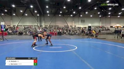 174 lbs 5th place - Keaton Subjeck, Stanford vs Jadaen Bernstein, Navy