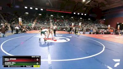 2A-138 lbs Quarterfinal - Kaden Hill, Tongue River vs Will Spann, Lovell