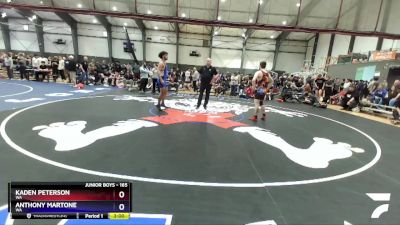 165 lbs Cons. Round 2 - Kaden Peterson, WA vs Anthony Martone, WA