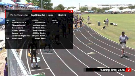 Youth Boys' 200m, Semi-Finals 10 - Age 13