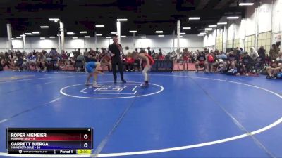 87 lbs Placement Matches (8 Team) - Roper Niemeier, Missouri Red vs Garrett Bjerga, Minnesota Blue