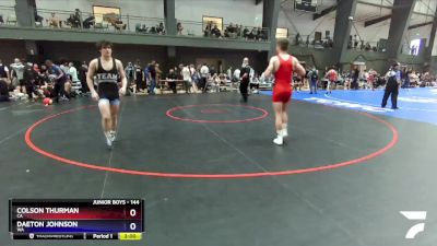 144 lbs Champ. Round 3 - Colson Thurman, CA vs Daeton Johnson, WA