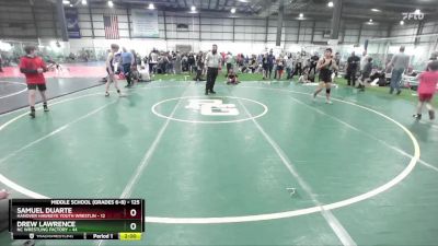 125 lbs Cons. Round 2 - Drew Lawrence, NC Wrestling Factory vs Samuel Duarte, Hanover Hawkeye Youth Wrestlin