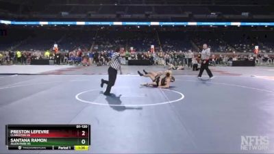 D1-120 lbs Semifinal - Preston Lefevre, Clarkston HS vs Santana Ramon, Allen Park HS