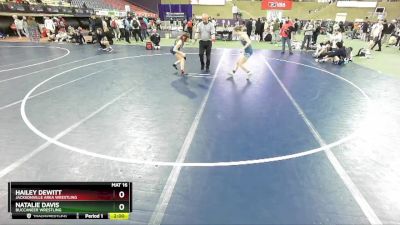 G119-122 lbs Round 3 - Hailey Dewitt, Jacksonville Area Wrestling vs Natalie Davis, Buccaneer Wrestling