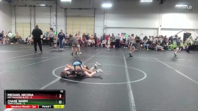 72 lbs Round 2 (4 Team) - Michael Nicosia, Mat Assassins Black vs Chase Warm, Terps Xtreme