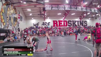 58 lbs Round 1 - Sebastian Siford, Junior MatDog Wrestling Club vs Jace Hughes, Backyard Brawlers Wrestling Cl